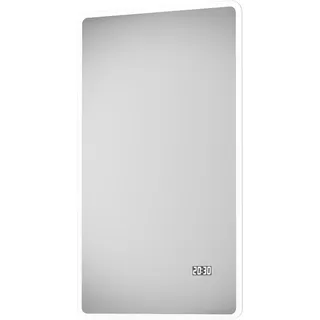 DSK Design LED-Lichtspiegel Silver Porto 45 cm x 70 cm