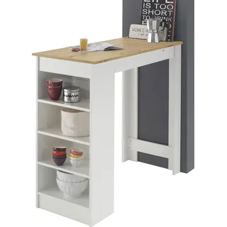 Stella Trading MOJITO TOPSELLER" (Bartisch, Tisch), Bartisch mit Regal beidseitig montierbar braun