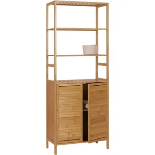 Mendler HWC-B18 Hochschrank 168 x 64 x 33 cm Braun Holz, MDF
