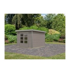 Karibu Gartenhaus Domingo D Wassergrau-Staubgrau 7 m2