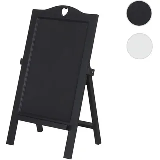 Werbetafel HWC-E51, Aufsteller Kreidetafel Kundenstopper Dekotafel, 66x39x33cm ~ schwarz lackiert