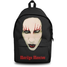 Rocksax Marilyn Manson Daypack – Red Lips, Schwarz, Einheitsgröße, Tagesrucksa