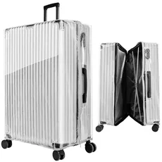 Yotako Transparente PVC-Koffer-Schutzhüllen, 61 cm, 71 cm, 76,2 cm, 76,2 cm, Gepäckabdeckung für Rollkoffer, durchsichtig, Upgraded Zipper 28inch, PVC