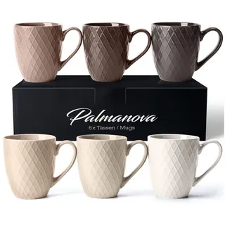 MiaMio Kaffeetasse 0,4 l Beige 6 St.