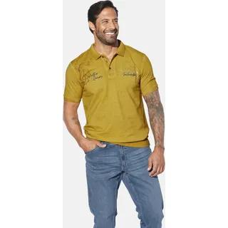Poloshirt JAN VANDERSTORM "Poloshirt MORKSTAD", Herren, Gr. 3XL, gelb (dunkelgelb), Obermaterial: 100% Baumwolle CO., Shirts Poloshirt
