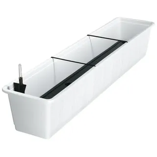 geli Bewässerungsblumenkasten Aqua Green 100 x 21 x 17,5 cm weiß