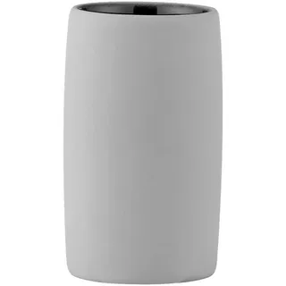 Zahnbürstenhalter , Grau , Keramik , 11 cm , feuchtraumgeeignet , Badaccessoires, Sonstige Badaccessoires