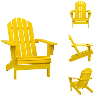 vidaXL Adirondack-Gartenstuhl Massivholz Tanne Gelb - Gartenstühle - Gelb