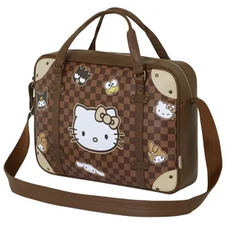 Karactermania Hello Kitty Squares Laptoptasche - Brown - One Size