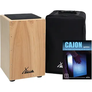 XDrum Cajon Primero Natur inkl. Cajonschule und Tasche