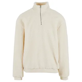 URBAN CLASSICS Oversized Teddy Halbzippullover White Sand L