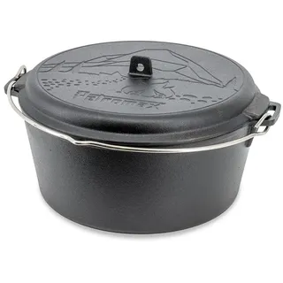 Petromax Dutch Oven Essential Line - Topf für den täglichen Gebrauch, aus Gusseisen für Induktion, Gas, Backofen, Grill oder Lagerfeuer. Kochen, Backen, Grillen, Braten (7,5 L)