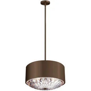 Elstead Lighting Hängeleuchte , Braun, Messingfarben , Metall, Glas , 35.9 cm , Grüner Punkt, RoHS , Lampen & Leuchten, Innenbeleuchtung, Hängeleuchten, Pendelleuchten