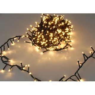 LED Lichterkette EXTRA warm weiß - 20 m / 1000 LED - Weihnachtsbaum Deko Beleuchtung für Außen und Innen - dunkelgrün