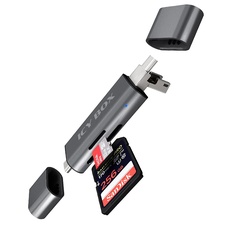 Bild von Icy Box IB-CR201-C3 Dual-Slot-Cardreader, USB-C 3.0 [Stecker] (60787)