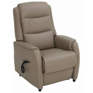 Valdera Fernsehsessel , Grau , Leder , Echtleder , 72x109x82 cm , Goldenes M, Made in Eu , Lederauswahl, Stoffauswahl, Relaxfunktion, Netzbetrieb, Aufstehhilfe , Wohnzimmer, Sessel, Fernsehsessel