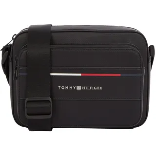 Tommy Hilfiger Herren Crossbody Bag Tasche Foundation Reporter mit Logo, Schwarz (Black), Einheitsgröße