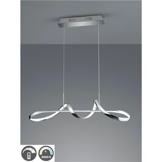 REALITY LEUCHTEN LED Pendelleuchte "Perugia", grau (chrom), 1, H: 150cm, 1 Stk., Leuchten, Deko Hängelampe höhenverstellbar dimmbar neutralweiß 4000K, 4500 Lumen, LED Pendelleuchte