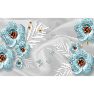 Papermoon Fototapete »Muster mit Blumen«, bunt