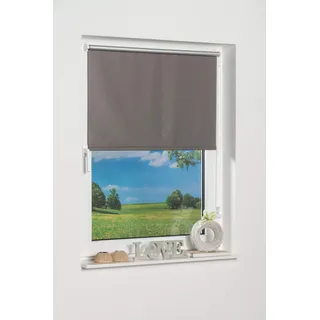 K-HOME Thermorollo Verdunklungsrollo ohne Bohren Grau B65 x H200 cm