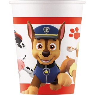 Procos 93470 - Party-Becher Paw Patrol Ready for Action, max. Füllmenge 200 ml, 8 Stück, Einwegbecher aus Papier, Kindergeburtstag, Party-Geschirr, FSC® Mix