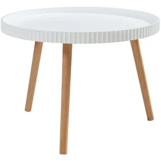 [en.casa] Bongard Weiß/Braun Bambus 60 x 45 cm