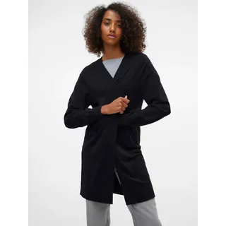 Vero Moda Longstrickjacke VERO MODA "VMSILJE LS OPEN CARDIGAN GA NOOS", Damen, Gr. S, schwarz, Strick, Obermaterial: 77% Viskose, 23% Polyester, unifarben, loose fit, V-Ausschnitt, Strickjacken Longstrickjacke