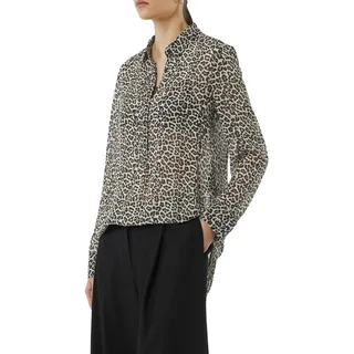 Comma Longbluse aus Chiffon mit Leo-Print