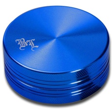 Black Leaf BL Grinder 2-teilig Ø 40mm | hochwertiger Aluminium beschichteter Crusher | Premium Grinder mit Logo Gravur | Blau