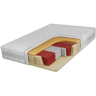 MKS Taschenmatratze Valti - 200/200 - H3 - Sivo , Textil , H3 , Füllung: Latex , Rechteckig , 200x200 cm , Oeko-Tex® , atmungsaktiv, Bezug abnehmbar/waschbar, wendbar, schadstoffgeprüft , Schlafzimmer, Matratzen, Taschenfederkernmatratzen