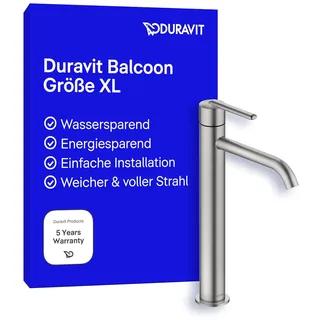 Duravit Balcoon Einhandmischer Edelstahl gebürstet