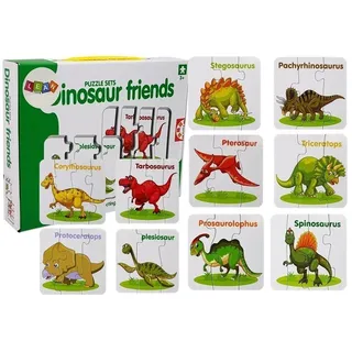 Lernpuzzle Dinosaurier Englisch 10 Verbindungen