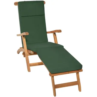 Beautissu Deckchair Auflage 175 x 45 x 5 cm dunkelgrün 1 St.
