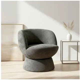 OTTO home Drehsessel ZAZZA Struktur-Bezug 69 x 71 x 70,5 cm Grau drehbar