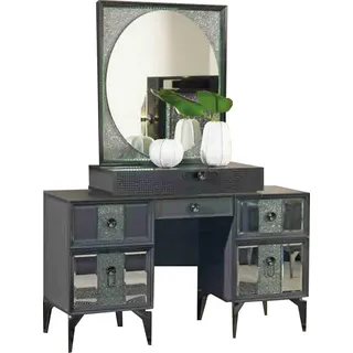 Schminktisch Frisiertisch Schminkkonsole Spiegel Grau Moderne Holz - Grau