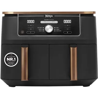 Ninja Foodi MAX Dual Heißluftfritteuse AF400EUCP schwarz/kupfer