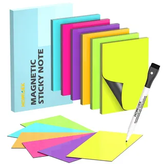 HOMiDEK Magnetstreifen Beschreibbar - 30 Stück Magnetschilder zum Beschriften - Beschreibbare Magnete für Magnettafel Whiteboard, Kühlschrank - 127 x 75 mm