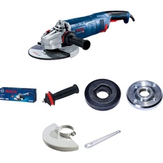 Bosch Professional GWS 24-180 JZ Angle Grinder (Leistung 2,400 Watts, Includes Anti-Vibration Additional Handle, Mounting Flange, Clamping Nut, Protective Cover, Two-Hole Key, Box)