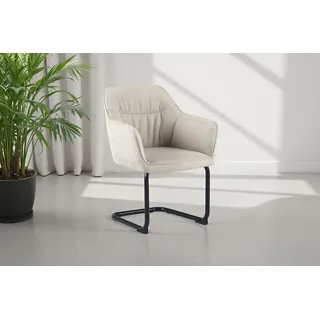 OTTO home Freischwinger Elba Polyester beige/schwarz 2 Stk.