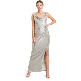 Vera Mont Damen Abendkleid im Glitzer-Look Gold,42