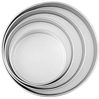 Wilton Performance Pans Großes Rundes Kuchenformen-Set/4: Backform für Hohe Torten Kuchenbackform Hochwertiges Aluminium, Lange Lebensdauer - Ø 20, 25, 30 und 35 cm