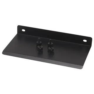 FibroTech Regal Klein - RAL 9011 (L19.4 x B11 x H2.4 cm, Farbe Schwarz, aus Stahl, minimalistisches Design, Pulverbeschichtet, Wandregal, Zubehör Akustikpaneele) 2502877