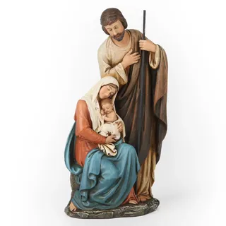 BC katholische Heilige Familie Statue, Krippe drinnen, religiöse Gfit, Weihnachtsdekoration, Sammelfigur, 15,2 cm hoch, Renaissance-Skulptur, handgefertigt von Buildclassic