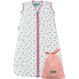molis&co. Baby-Schlafsack. 0.5 TOG. Ideal für den Sommer. 100% Baumwolle (Oeko-TEX 100). (Bloom Pink, 0 Monat)