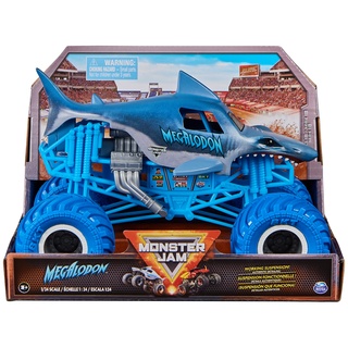 Spin Master Monster Jam offizieller Megalodon Monster Truck, Druckguss-Fahrzeug zum Sammeln im Maßstab 1:24,