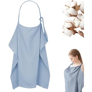 Stilltuch, Stilltuch für Unterwegs, Breastfeeding Cover, Weich und Atmungsaktiv, Ideal für Unterwegs (Hellblau)