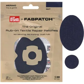 Prym FabPatch MERINO Rub-on Patch Marine 2 Stück