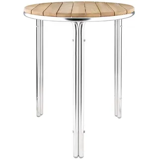 Bolero gl981 rund Esche und Aluminium Tisch