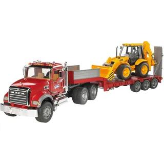 Bruder B-Ware 1:16 - Mack Granite Lkw Tieflader gelb/rot