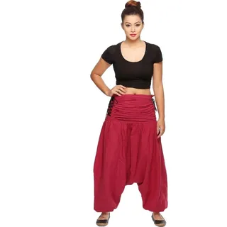 Haremshose "Jaya" für Damen - Pumphose im Aladin-Stil - Pluderhose für Sport & Freizeit, rot S/M - Rot